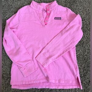 Vineyard Vines - Pink Kids 1/4 snap sweatshirt